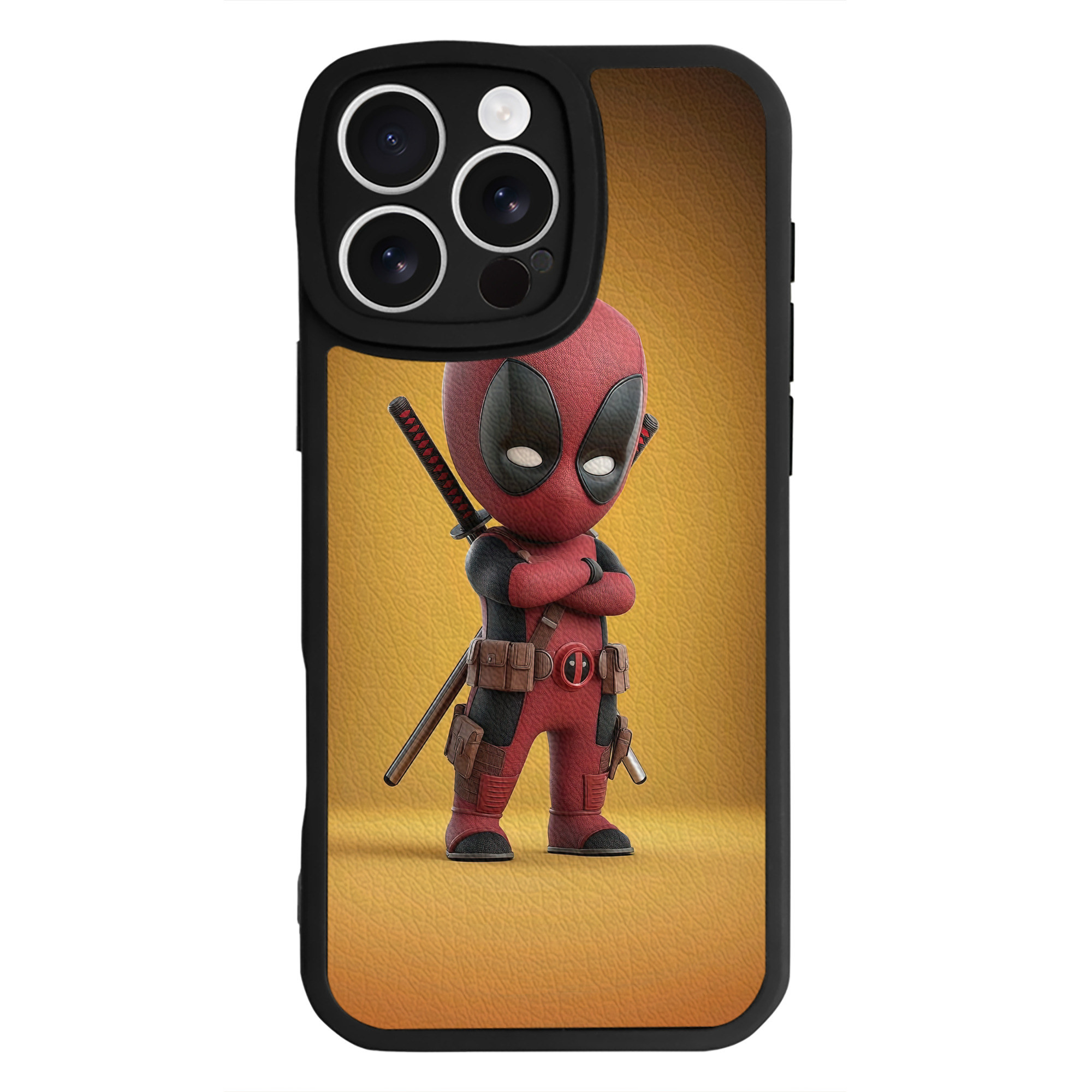 （画像用） Deadpool デッドプール 【iPhone 16シリーズ対応】シリコンスマホケース（レザー調） 材質：シリコン